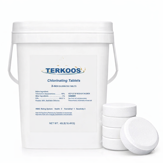 Premium 3-Inch Stabilized Chlorine Tablets for Swimming Pools – 40 lb Bucket