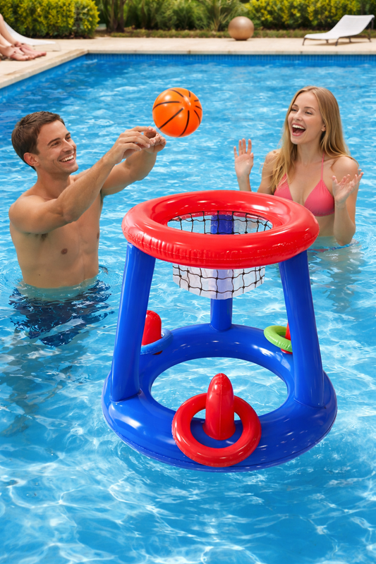 Inflatable Pool Basketball Hoop – Floating Water Game for Kids & Adults